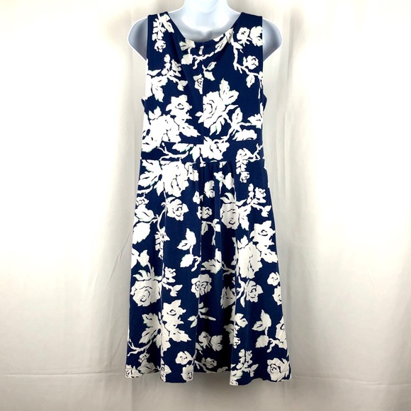 LANDS’END Cotton /Rayon sleeveless knit dress M - Picture 2 of 5